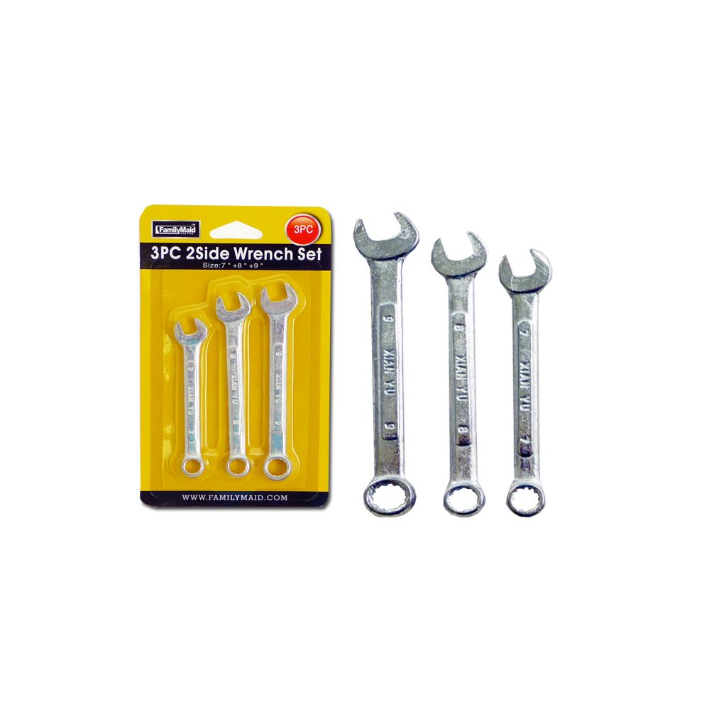 96 Wholesale Wrench 3pc /set 7+8+9"