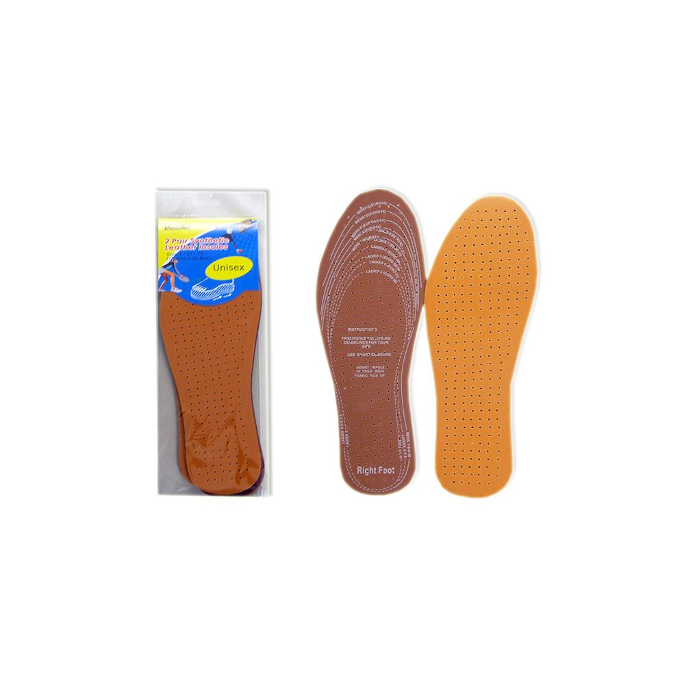 288 Wholesale 2 Pairs Leather Insoles