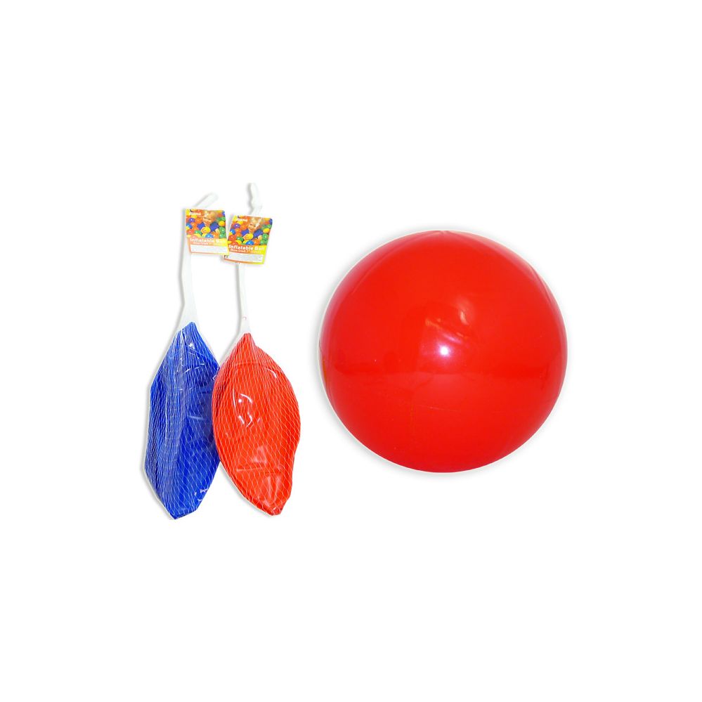 96 Wholesale Inflatable Ball Solid Clr9.8" Dia 65g