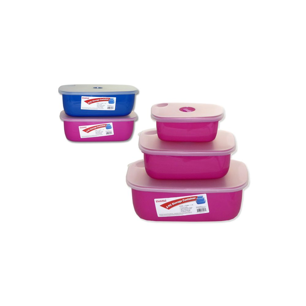 48 Pieces of 3pc Rectangle Food Containers
