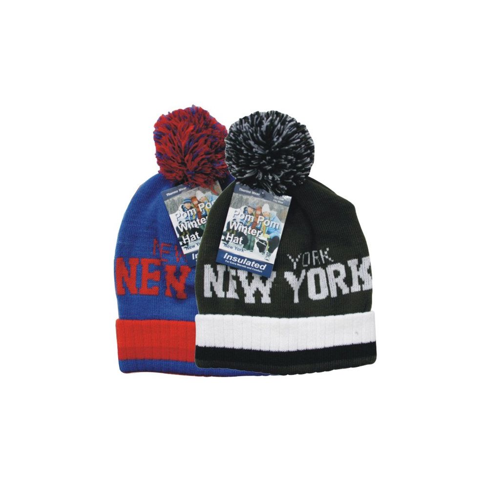 Ny Giants Pom Pom Hat