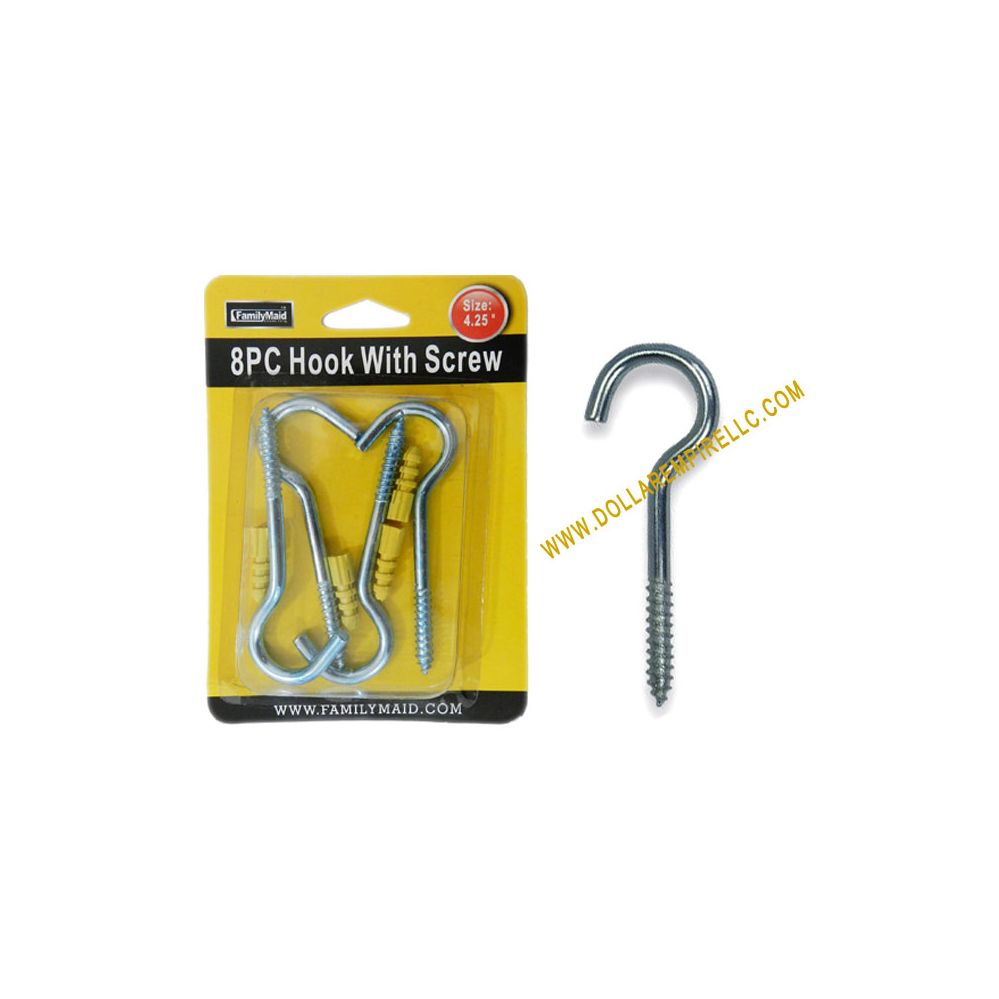 96 Pieces of 8pc Hooks With Screws