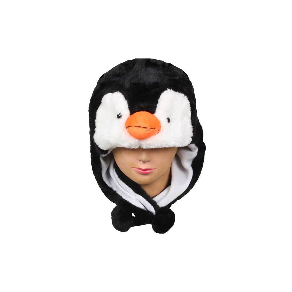 10 Pieces of Plush Penguin Animal Hats With Earmuff