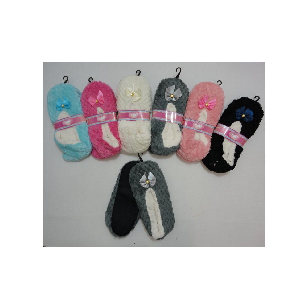 24 Pairs of FleecE-Lined Footies [solid Color]