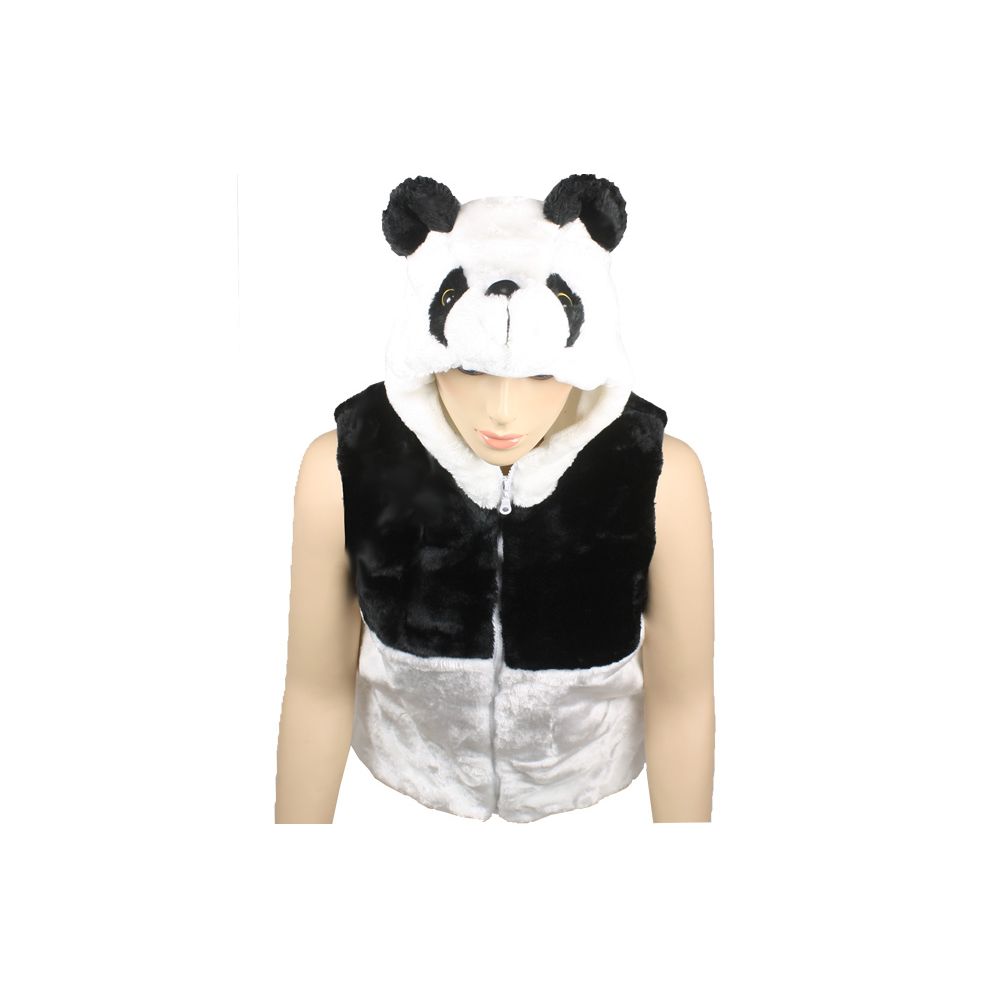 12 Pieces of Kids Cute Panda Vest With Panda Hat