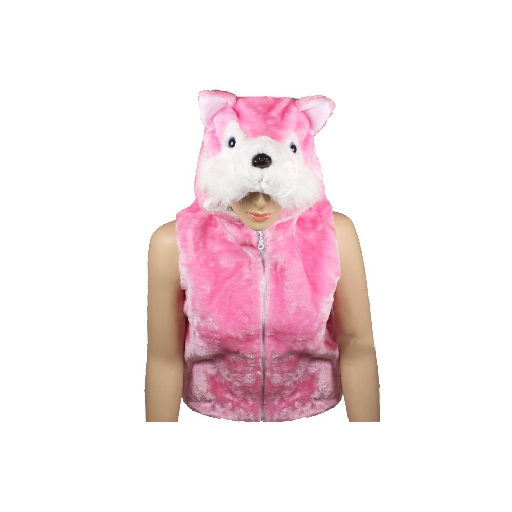 12 Pieces of Kids Cute Pink Animal Fox Jacket With Animal Hat