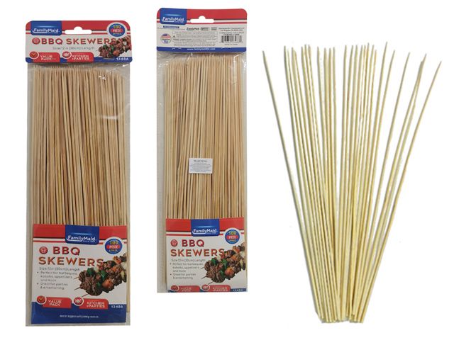 96 Wholesale 100 Piece Bamboo Bbq Skewers