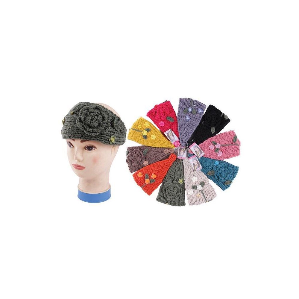 48 Wholesale Ladies Winter Headband Assorted Colors