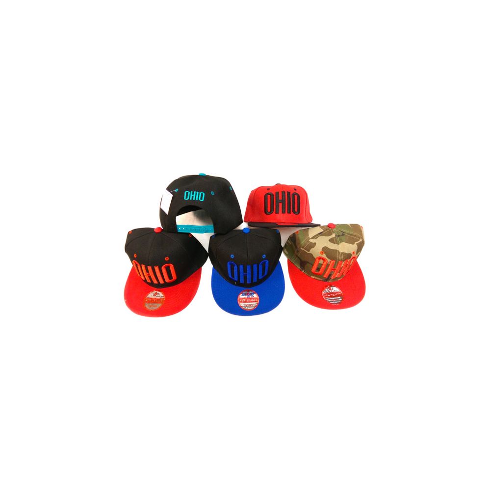36 Pieces of Ohio Flat Bill Snap Back Hats Caps Assorted