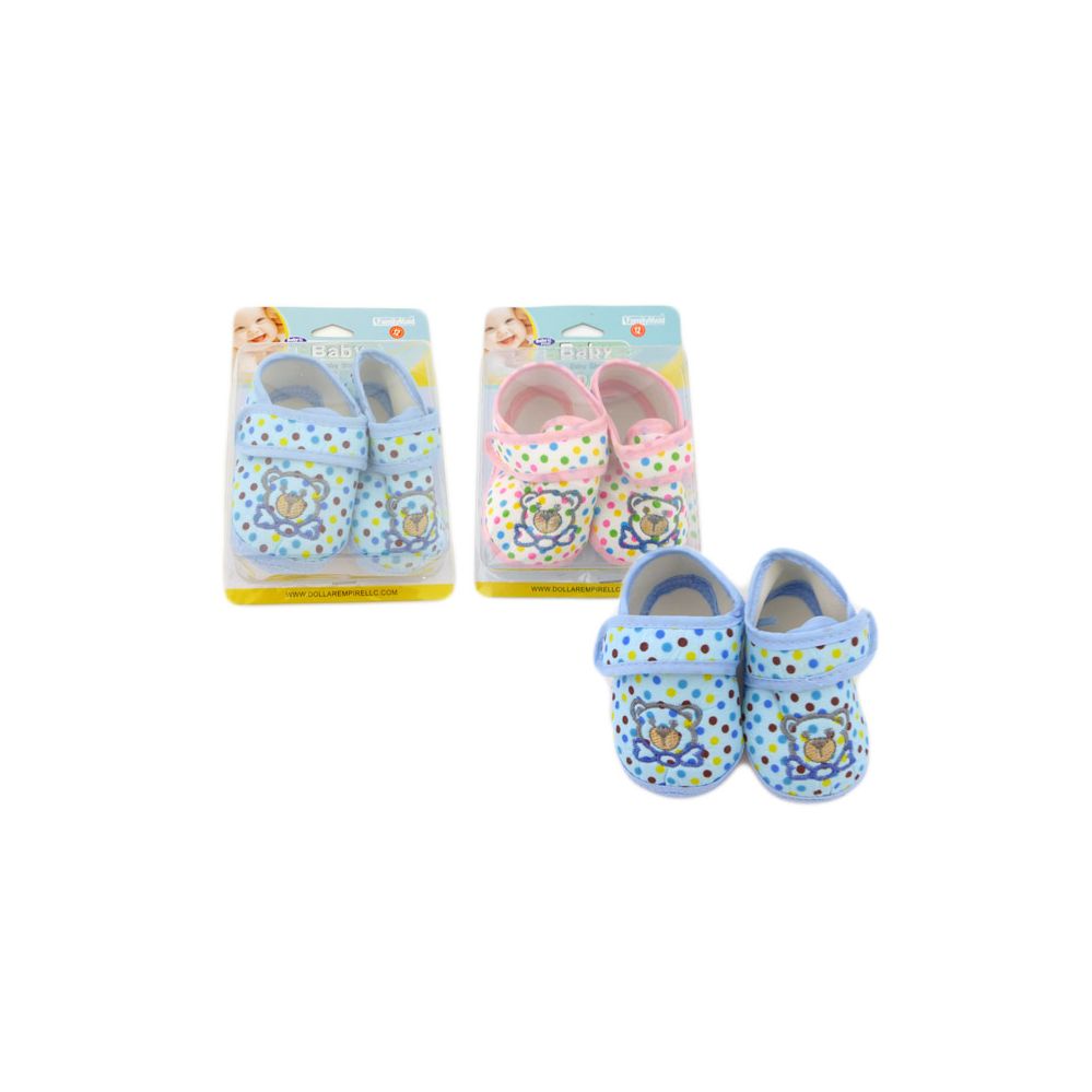 72 Wholesale Baby Shoe With Bear Design