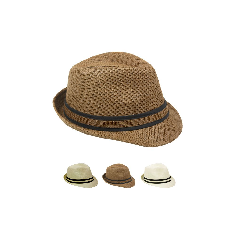 24 Wholesale Adult Fedora Hat Assorted Colors One Size