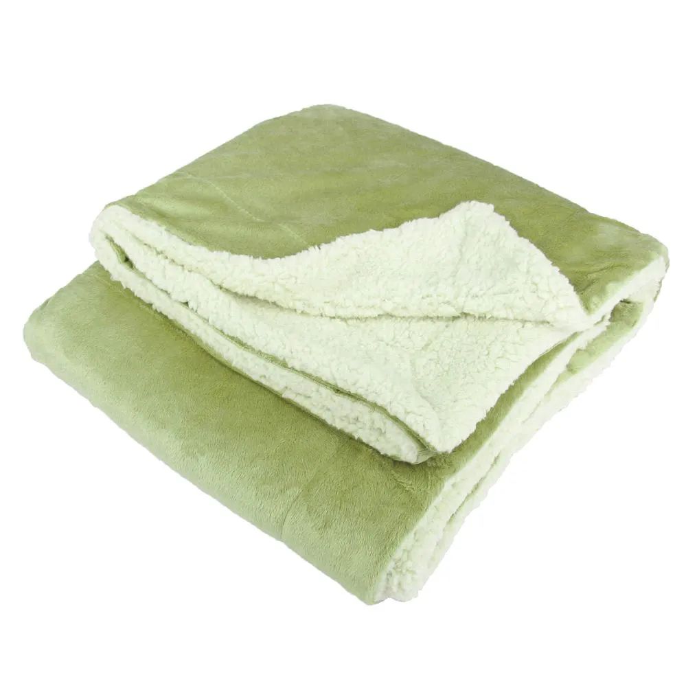 12 Pieces of UltrA-Plush Reversible Throw Blanket Sage