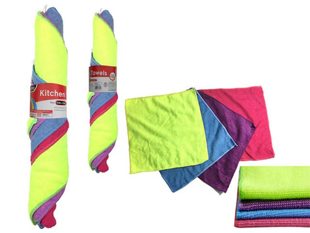 72 Pieces of 4-Piece Microfiber Cleaning Cloth