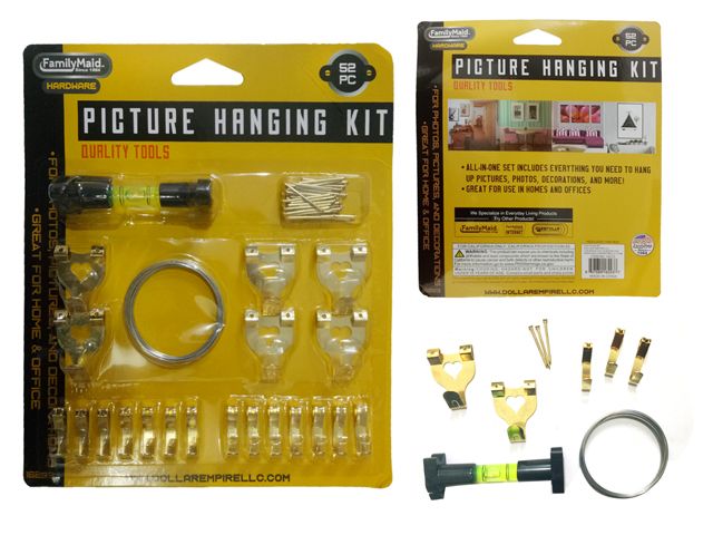 144 Pieces of 52pc Picture Hook Kit