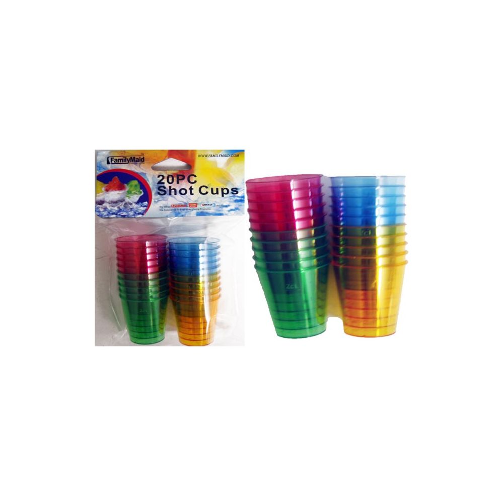 48 Pieces of 20pc Plastic Shot Glass Cups