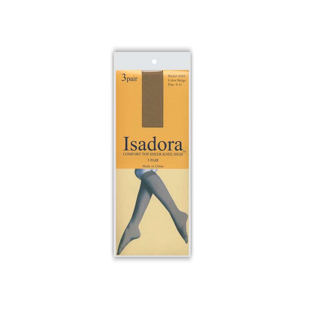 60 Pairs of Queen Size 3 Pack Comfort Top Isadora Sheer Knee High Solid French Coffee