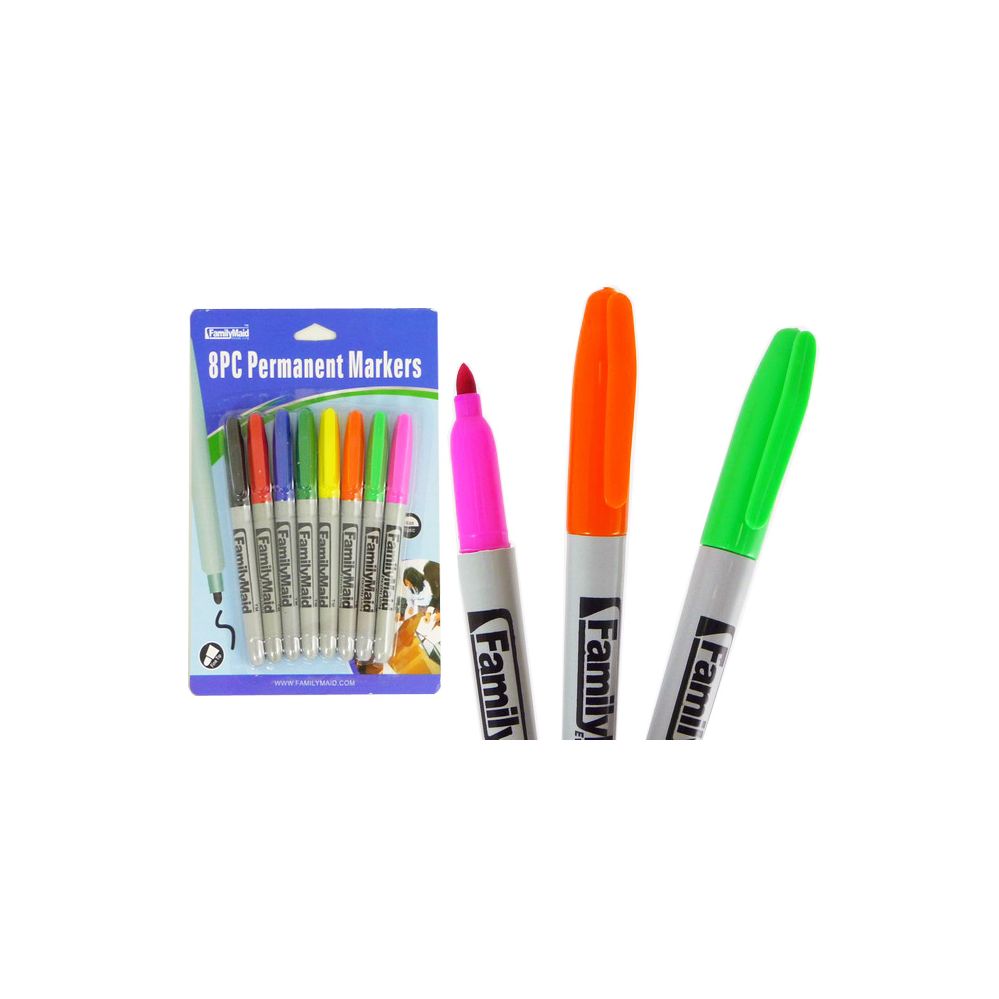 144 Pieces of 8pc Permanent Markers In Assorted Colors