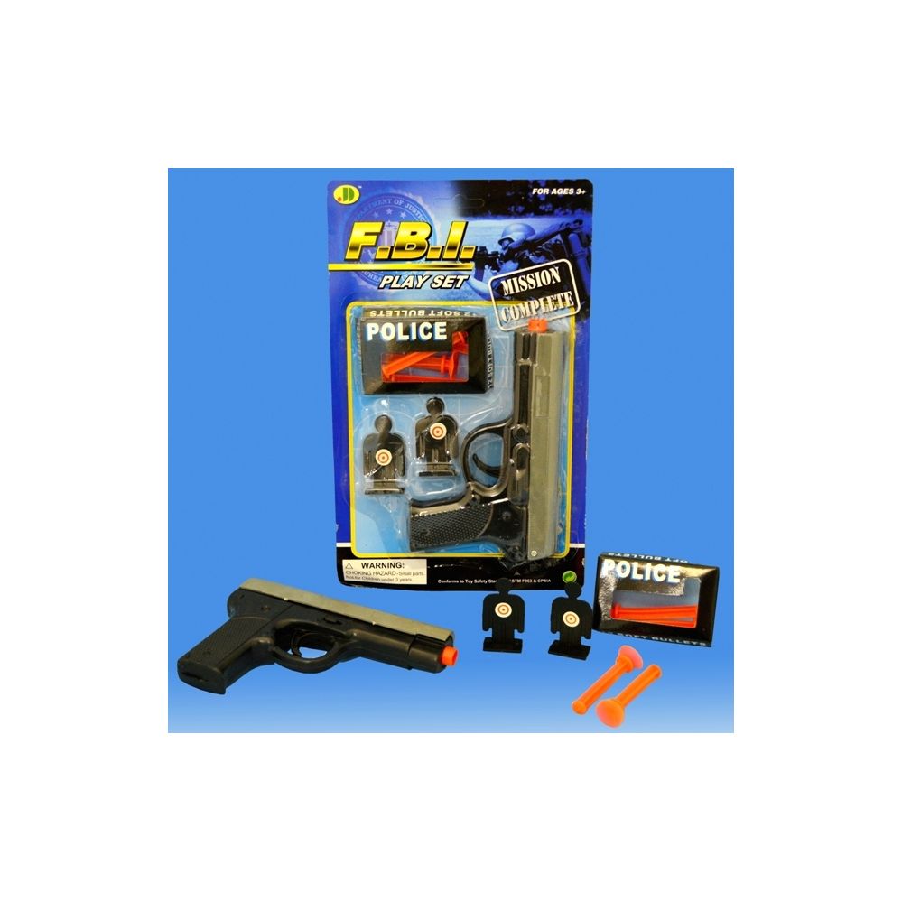 144 Pieces Colt 0.45 Shooting Game Set In Blister - Toy Weapons
