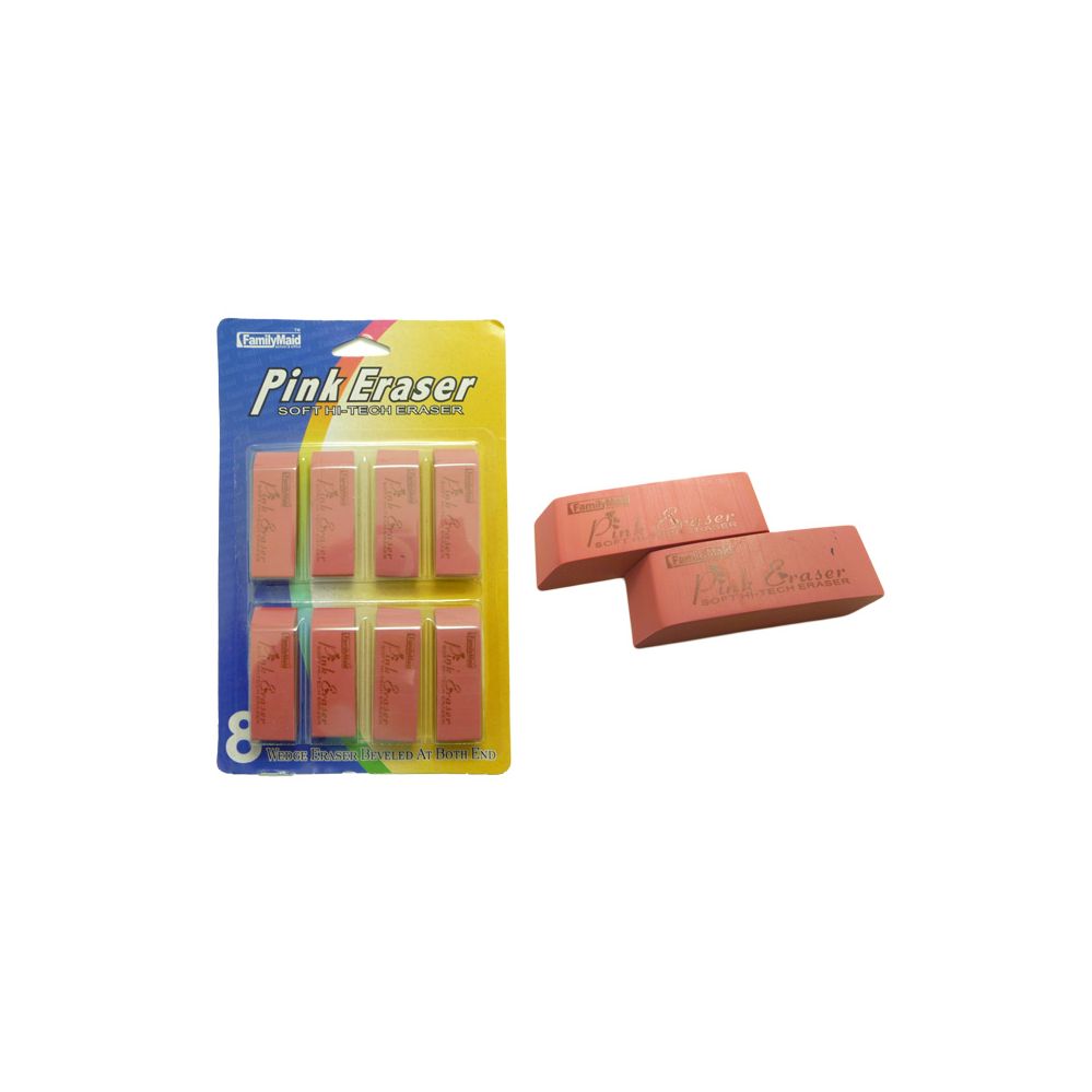 96 Pieces Eraser Set Pink 8 Pcs 4b - Erasers