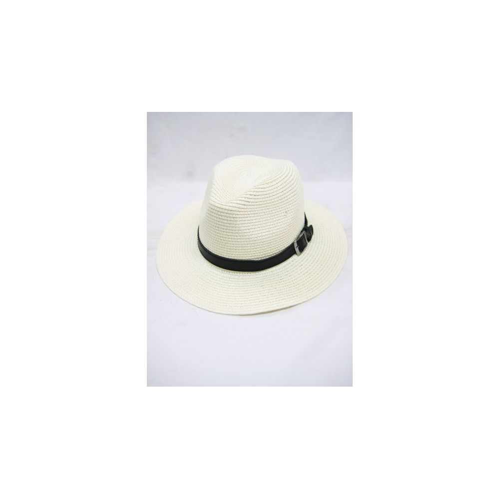 48 Wholesale Men's Summer Hat White Color Only