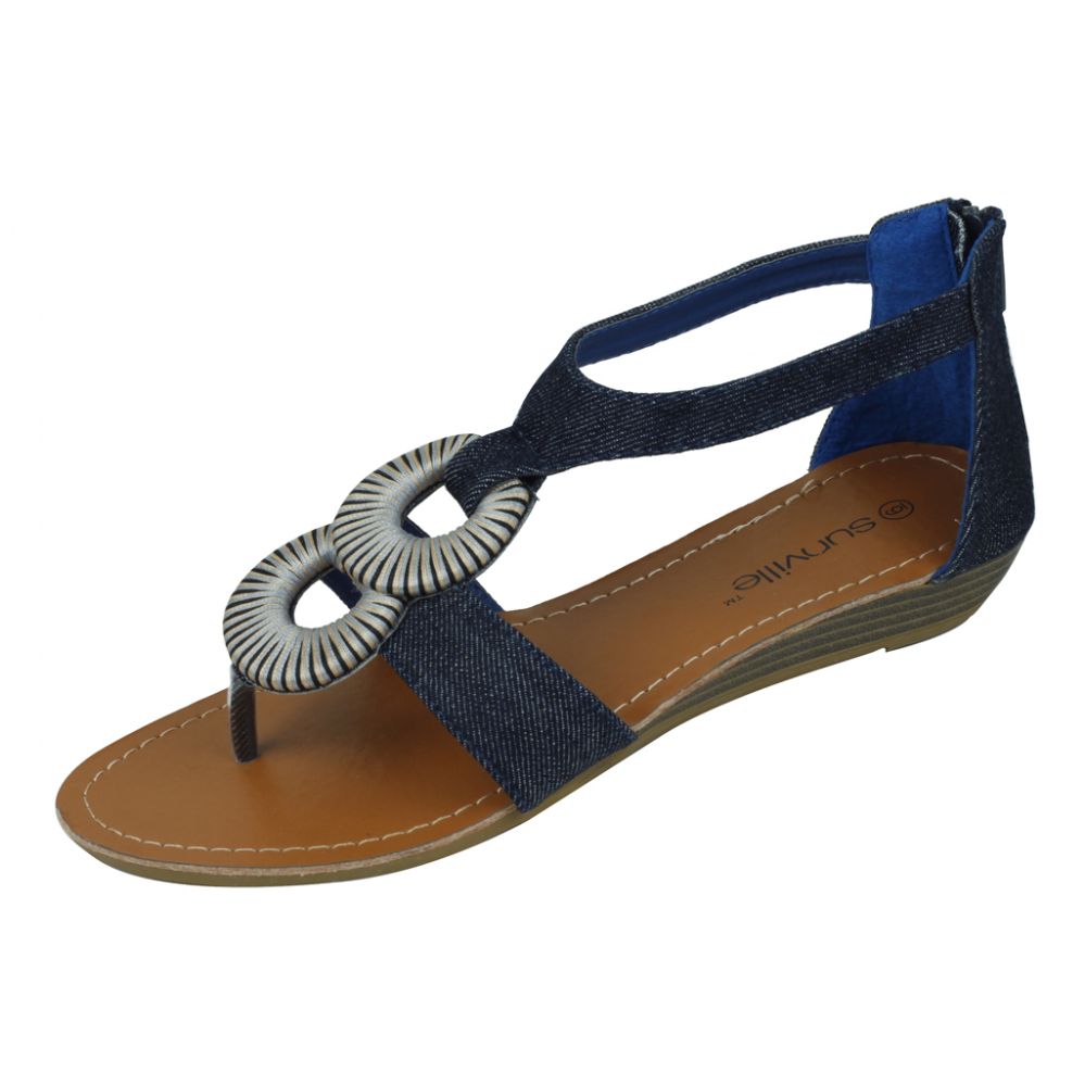 Panama Jack Ladies Navy Blue & Red Snakeskin Leather Sandals | eBay