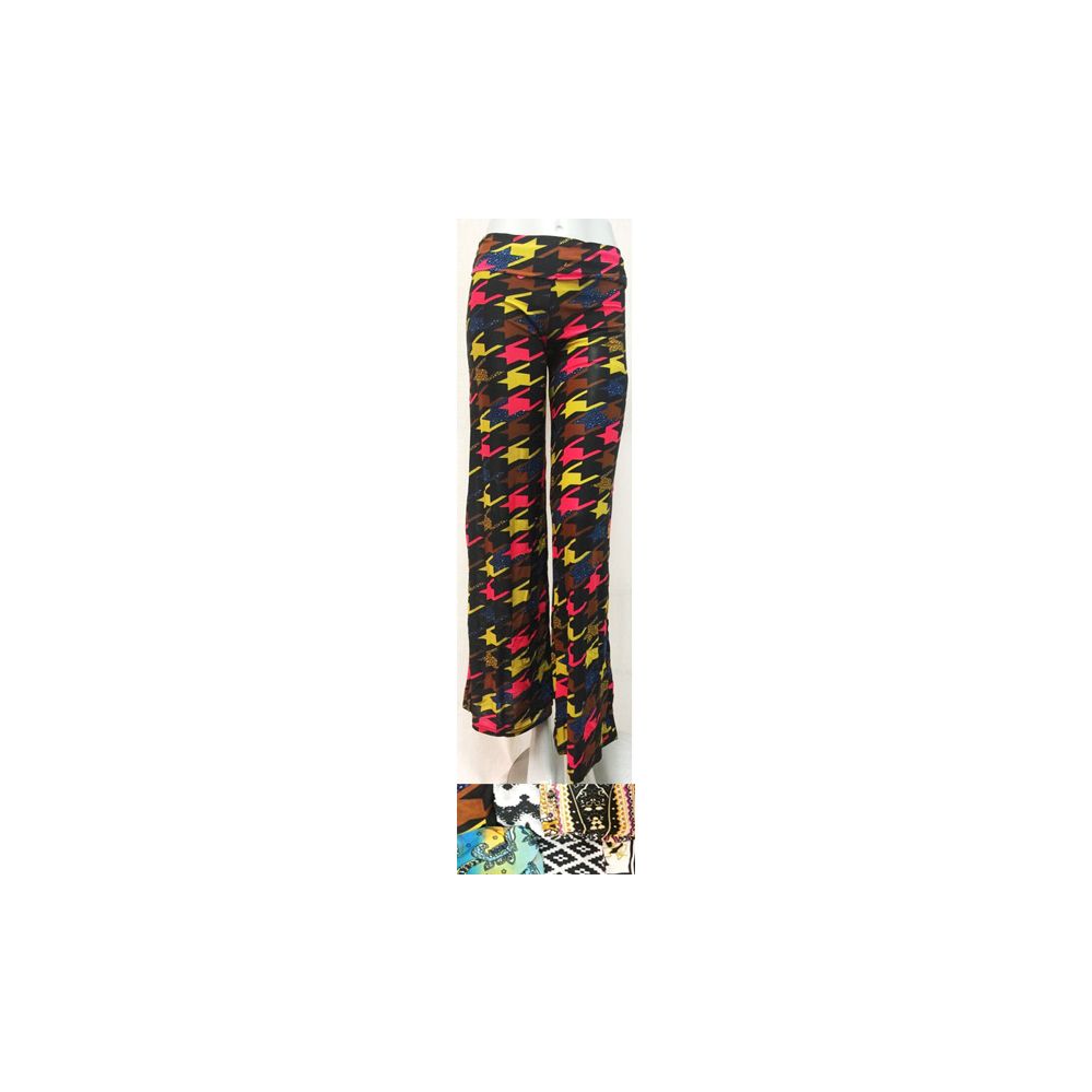 24 Pieces of Printed Palazzo Pants Assorted