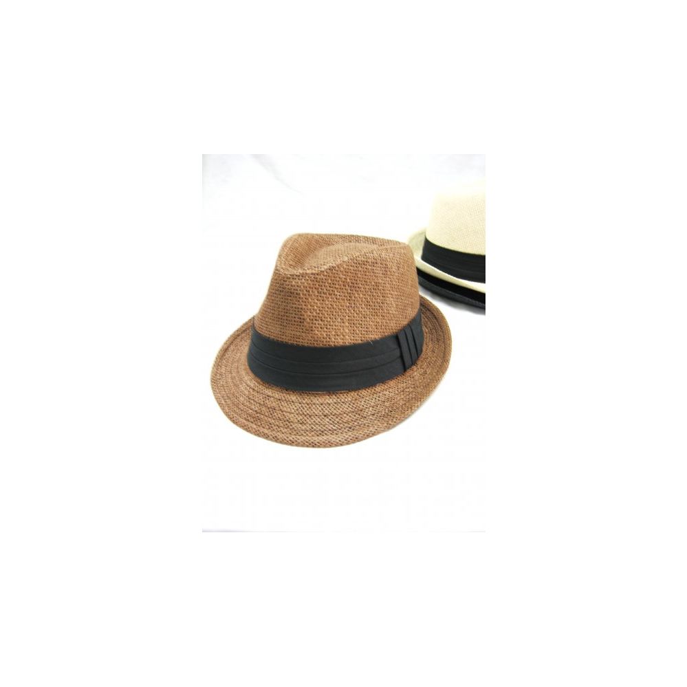 36 Wholesale Fashion Straw Fedora Hat Assorted Color