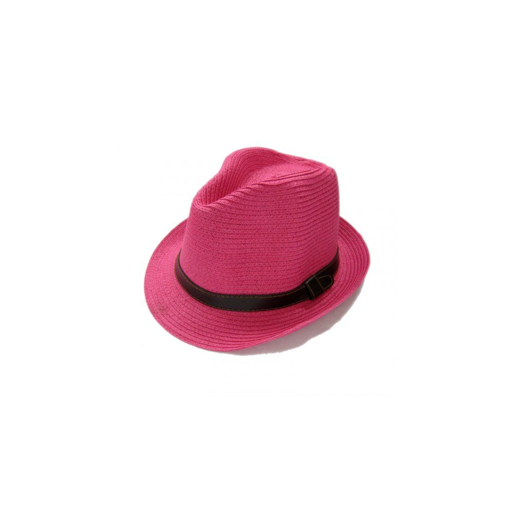 36 Wholesale Fashion Fedora Hat Pink Color Only