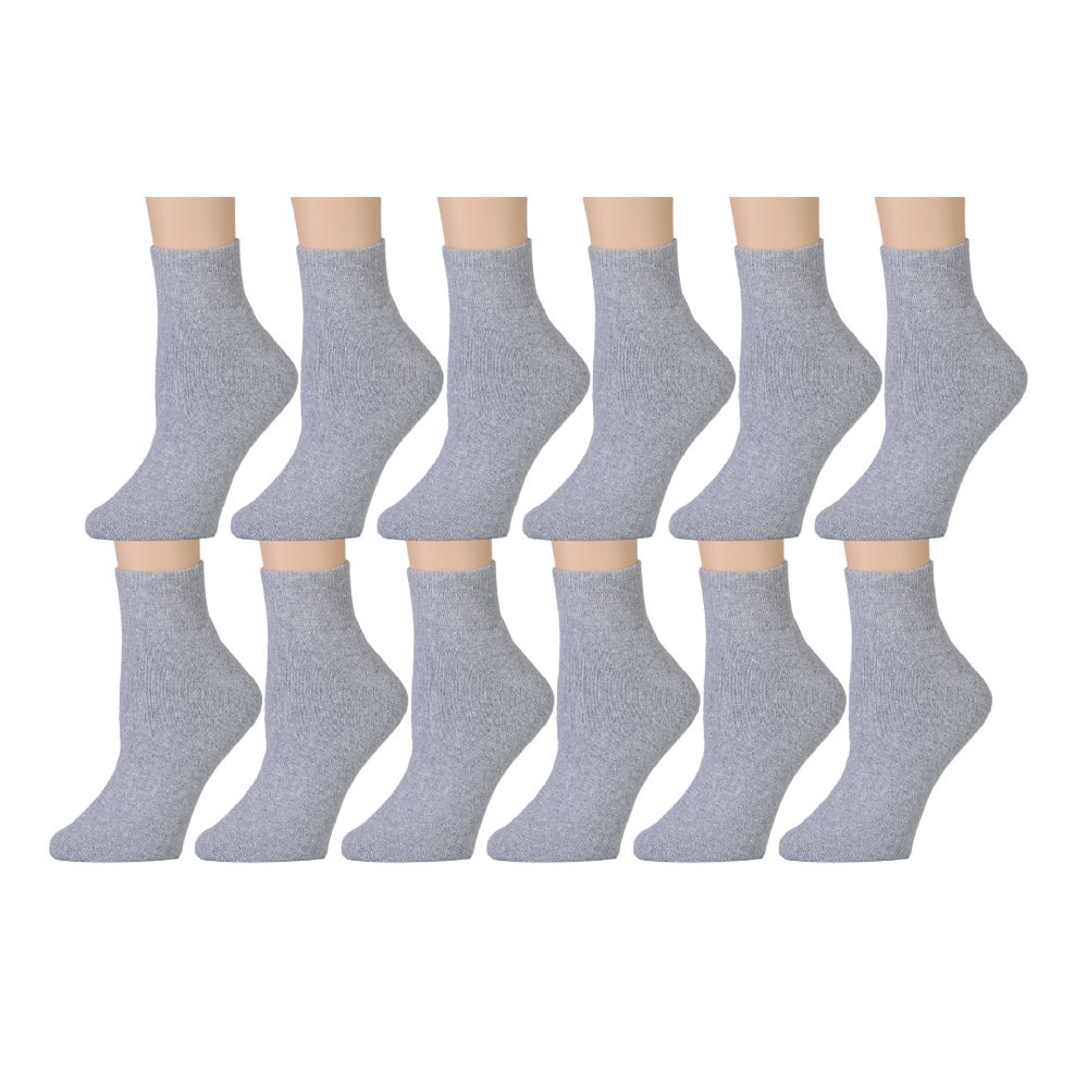 Yacht & Smith Men's Cotton Sport Ankle Socks Size 10-13 Solid Gray - at ...