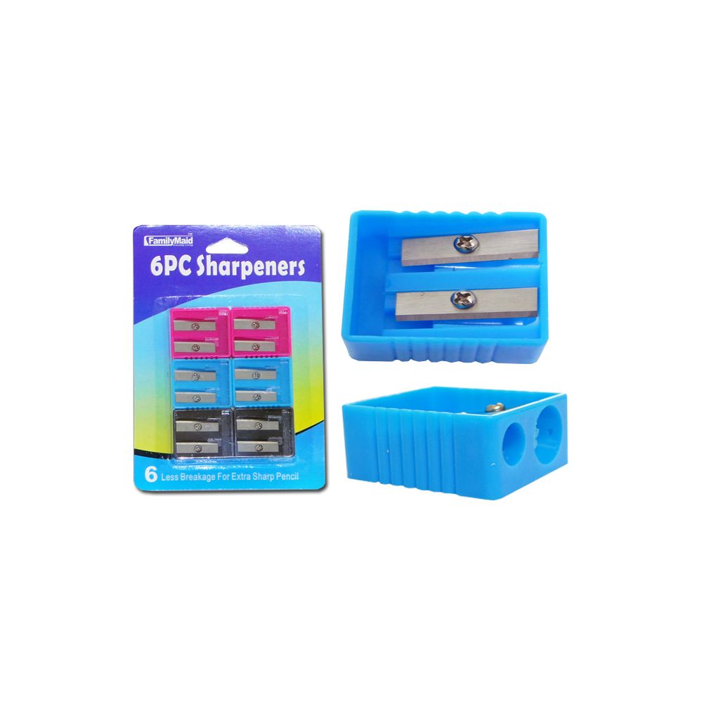 144 Wholesale 6 Piece Double Blade Sharpeners