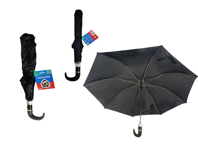 48 Wholesale Black 2-Fold Umbrella