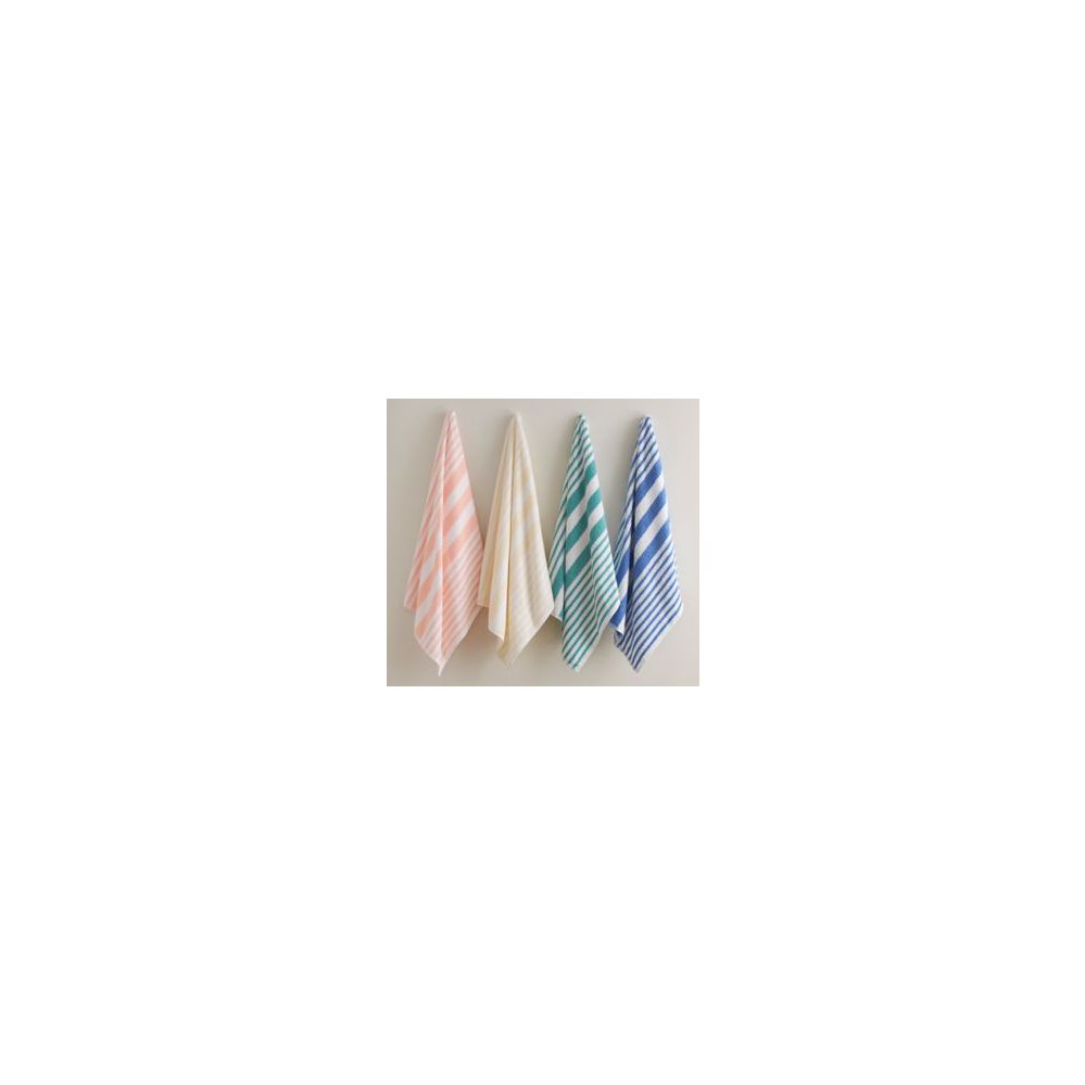 12 Pieces of Beach Towel Blue Stripe 100% Ring Spun Cotton