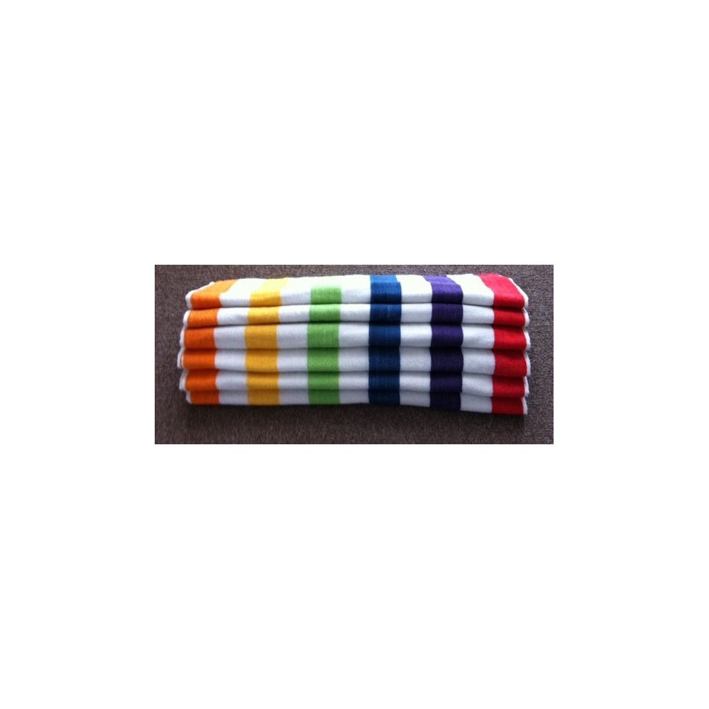 12 Pieces of Economy MultI-StripE-6 Different Colored Stripes Beach Towel 100% Cotton