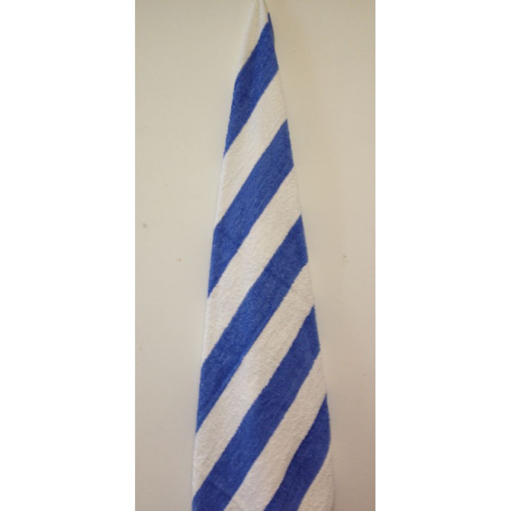 12 Pieces of Cabana Stripes 100% Cotton Soft And Thick Beach Towel End Hem Dobby Border