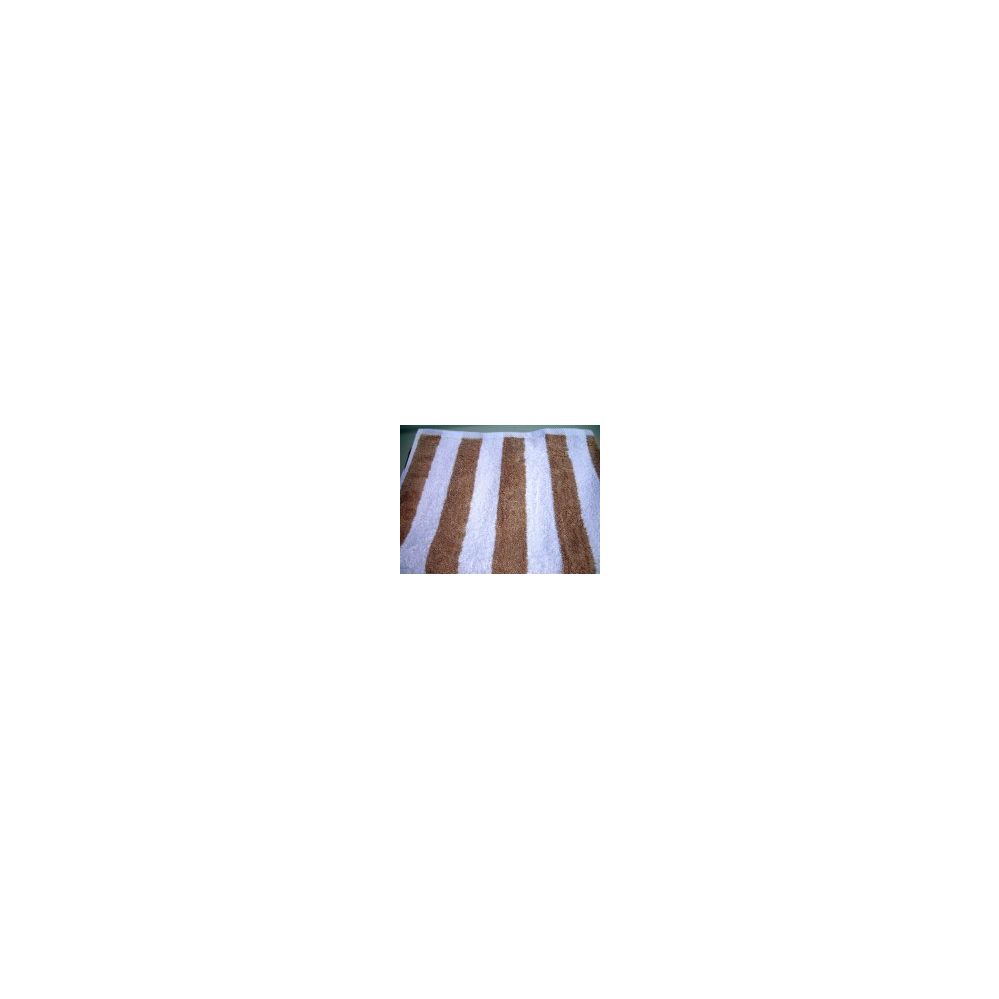 12 Pieces of Cabana Stripes 100% Cotton Soft And Thick Beach Towel End Hem Dobby Border Beige Color