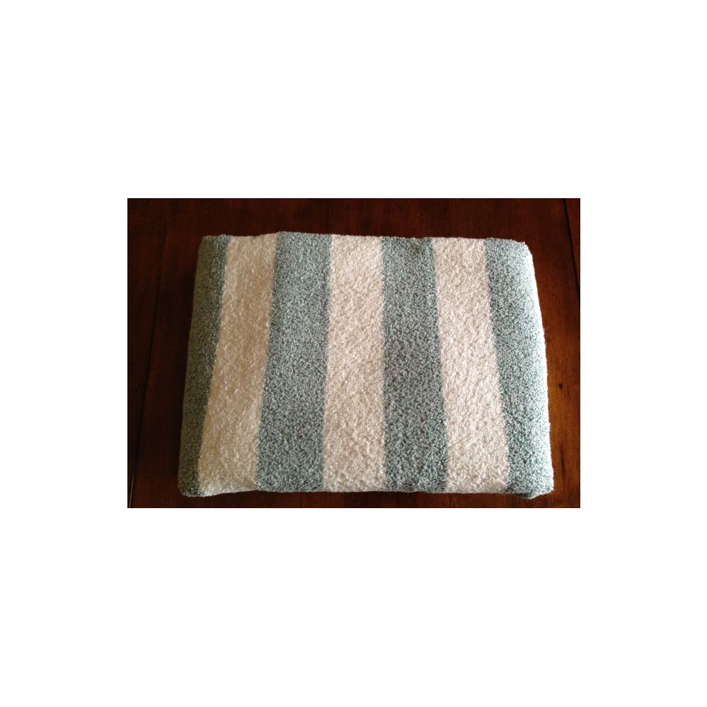 12 Pieces of Cabana Stripes Soft And Thick Beach Towel End Hem Dobby Border Green Color