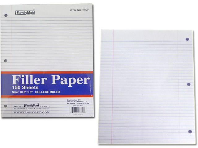 48 Pieces of Filler Paper