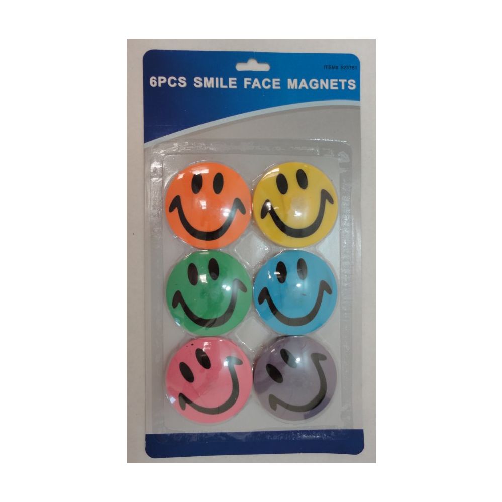 144 Pieces of 6pc Smile Face Magnets