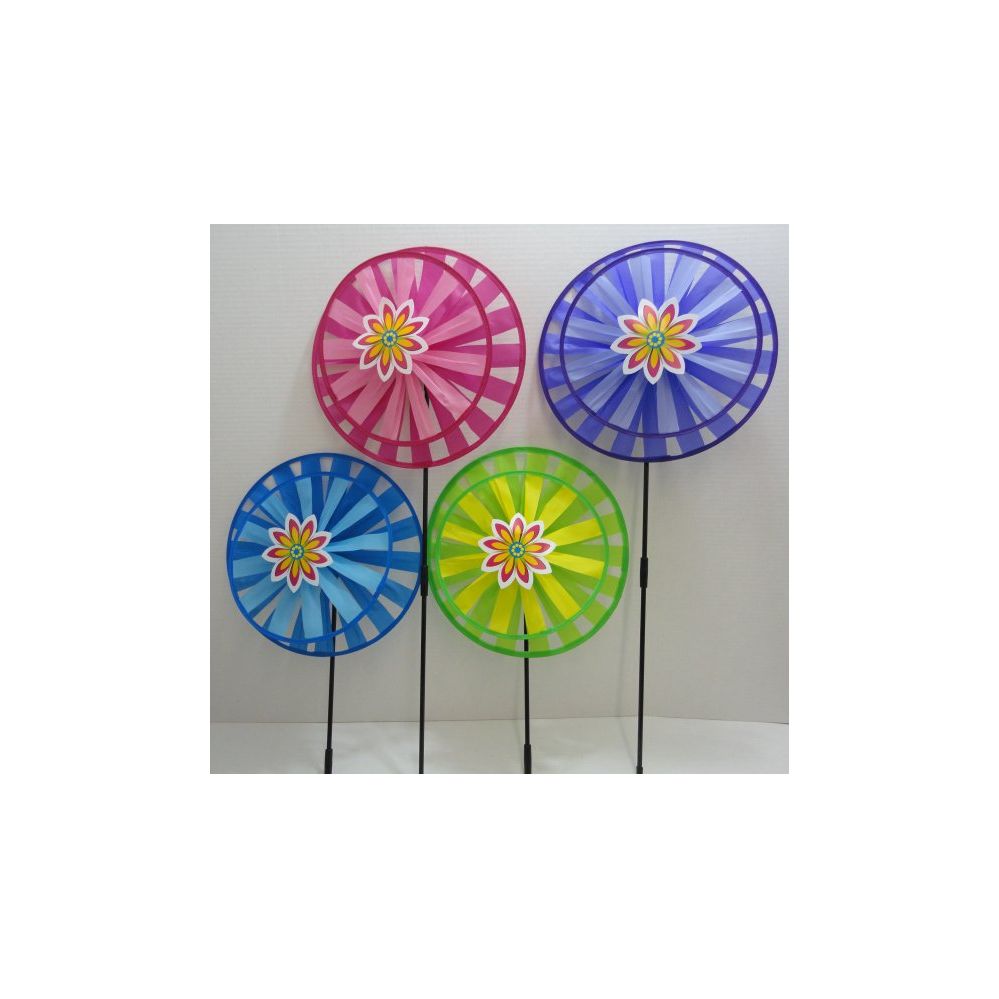 36 pieces of 13" Round Double Wind Spinner W Flower