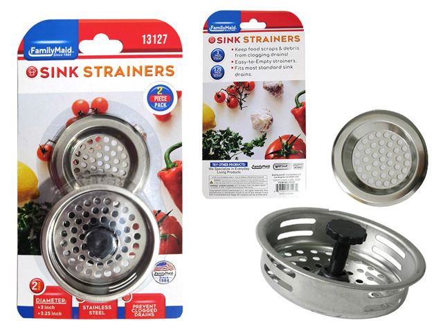 96 Wholesale 2pc Sink Strainers & Stopper