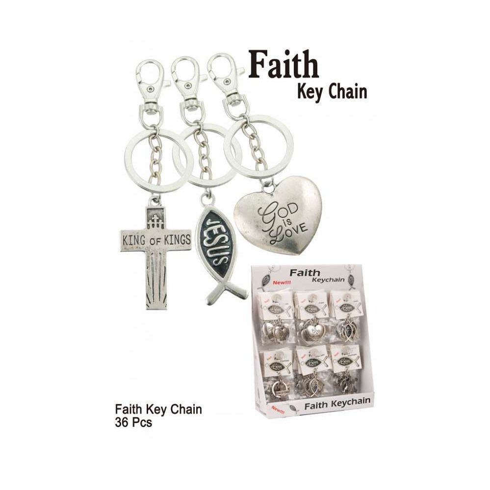 36 Pieces Faith Key Chain Key Chains at