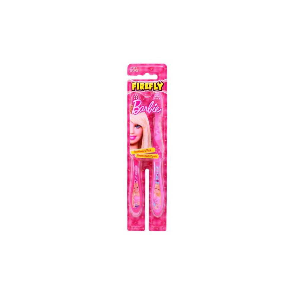 48 Wholesale Barbie 2pk Kids Tooth Brush