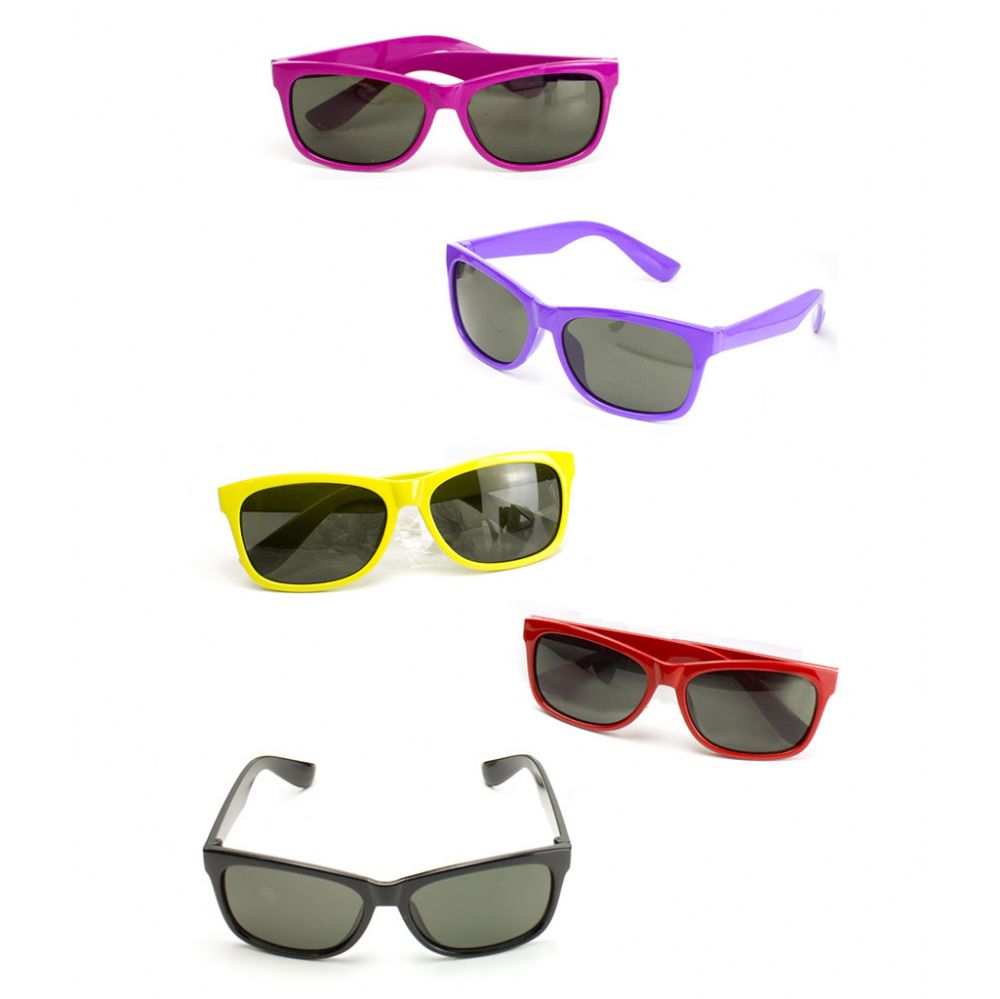 25 Wholesale Color Frame Sunglasses - Assorted 12ct
