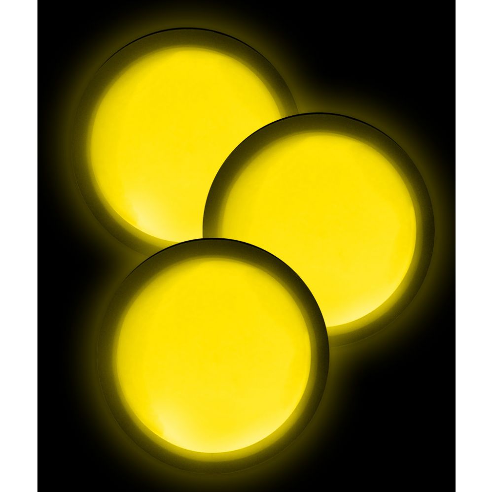 40 Pieces of Glow Badge Round - Yellow