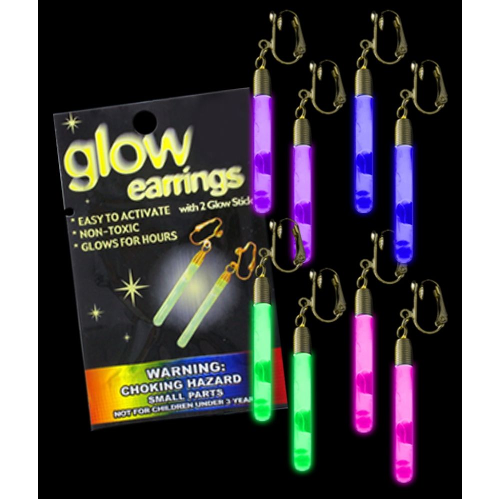 75 Pieces of Glow Pendant Earrings - Assorted