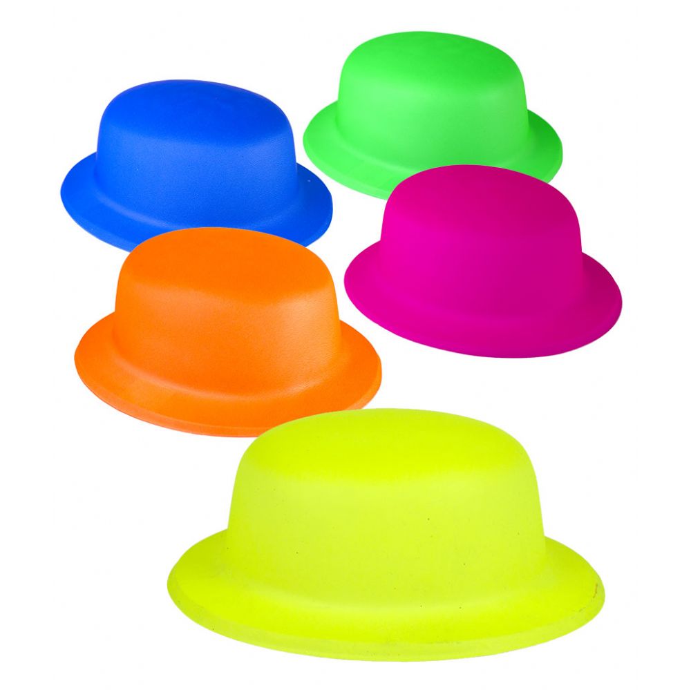 30 Wholesale Neon Derby Hats - Assorted 12ct