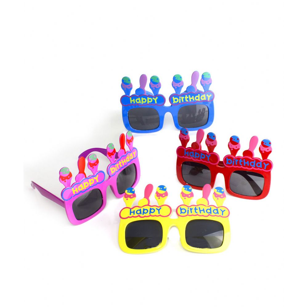 25 Wholesale Happy Birthday Sunglasses - Assorted 12ct