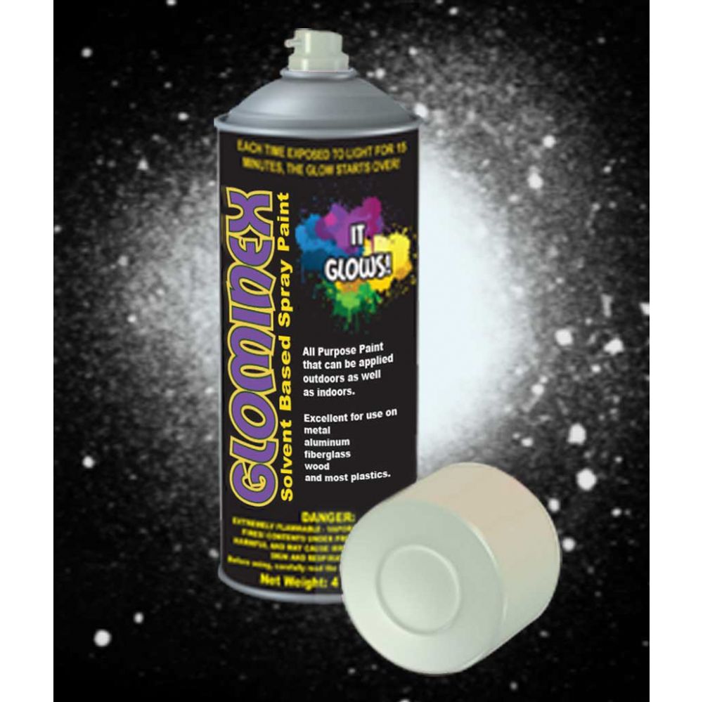 12 Wholesale Glominex Glow Spray Paint 4 Oz - White