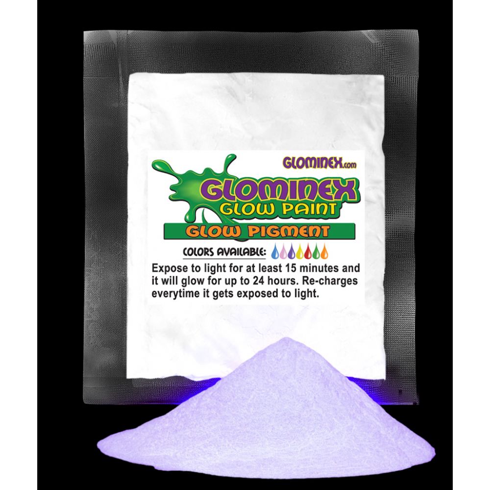 48 Wholesale Glominex Glow Pigment 1 Oz - Invisible Day Purple