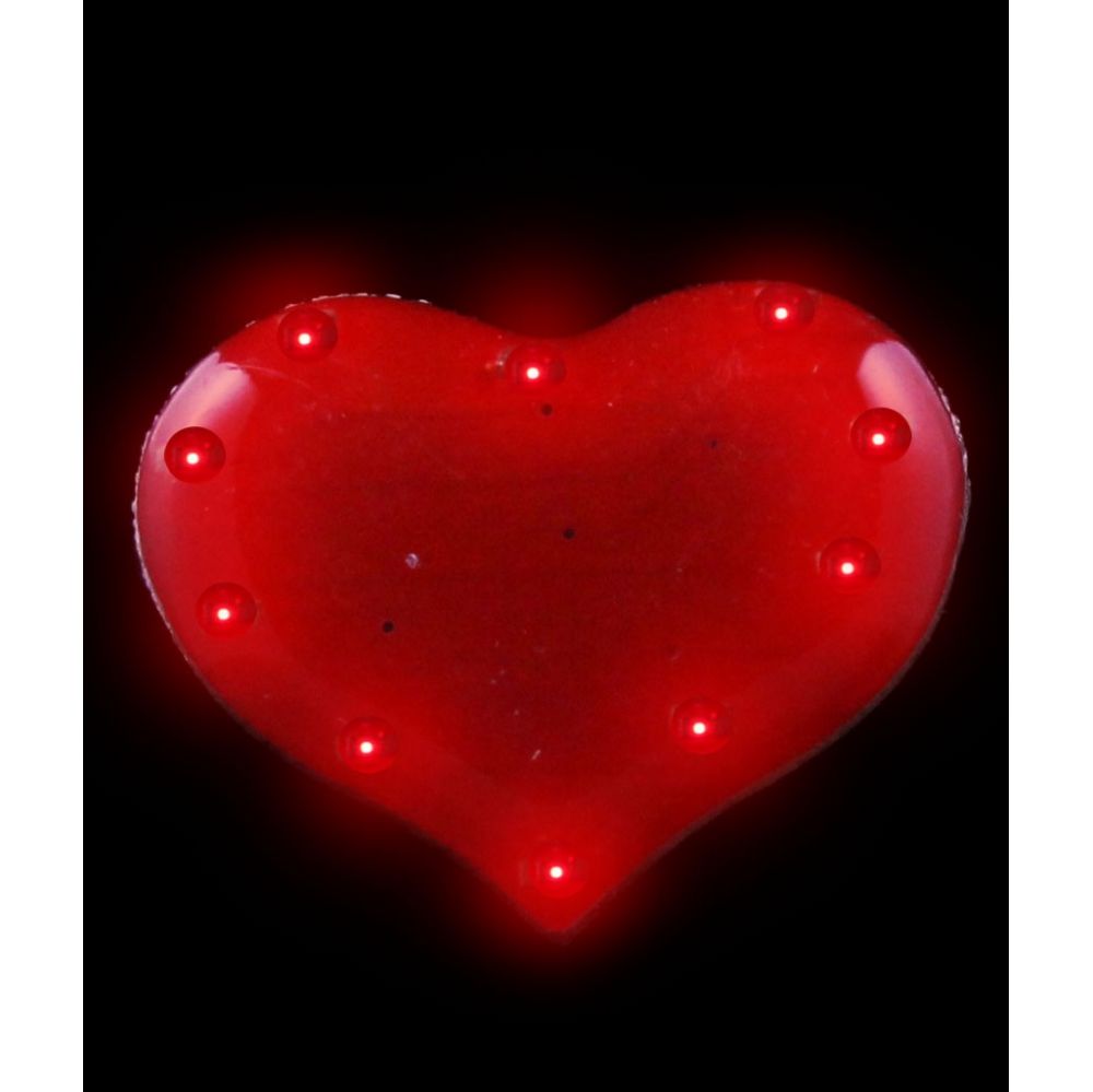 12 Wholesale Flashing Red Heart Blinky